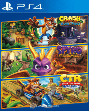 7 JUEGOS EN 1 Crash Bandicoot N Sane Trilogy + Spyro Reignited Trilogy + Crash Team Racing Nitro Fueled PS4