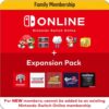 Nintendo Switch Online 12 Month Family Membership + Expansion Pack Código Region USA 1 Family membership gameshop
