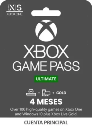 XBOX GAME PASS ULTIMATE SUSCRIPCIÓN DE 4 MESES CUENTA PRINCIPAL